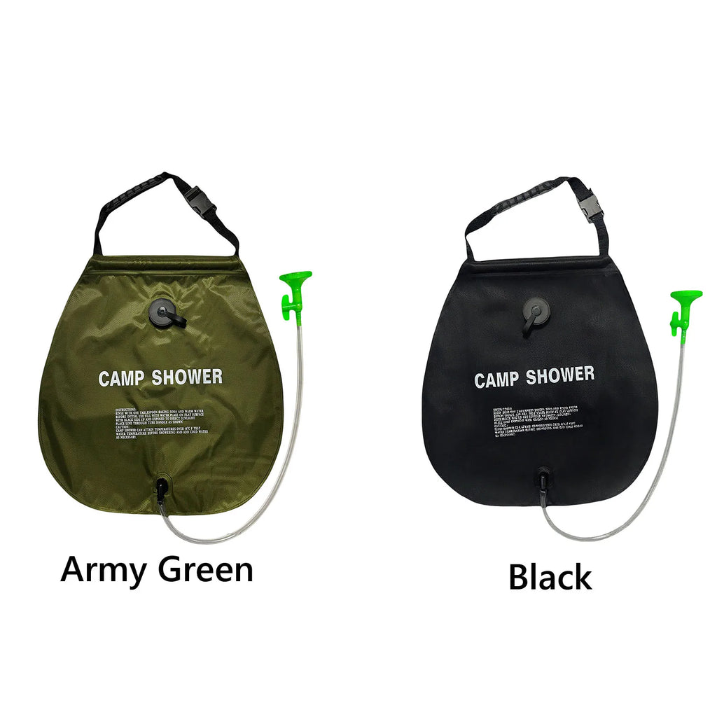 Pvc Water Wash Bag with Removable Hose Nozzle Foldable Travel Shower Water Bag for Camping Hiking Beach Outdoor Activities Qme
