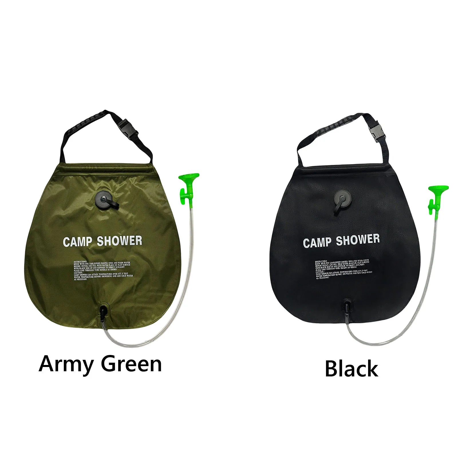 Pvc Water Wash Bag with Removable Hose Nozzle Foldable Travel Shower Water Bag for Camping Hiking Beach Outdoor Activities Qme