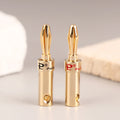 Gold-plated Copper Cross Banana Speaker Plug Connector Adapter Audio Qme 2Pcs