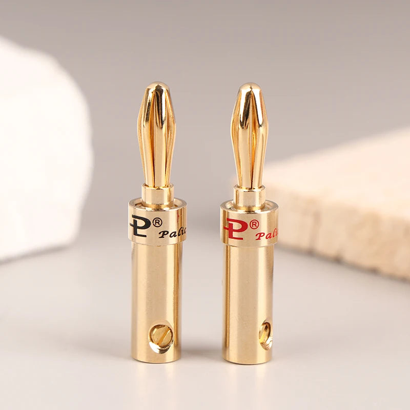 Gold-plated Copper Cross Banana Speaker Plug Connector Adapter Audio Qme 2Pcs