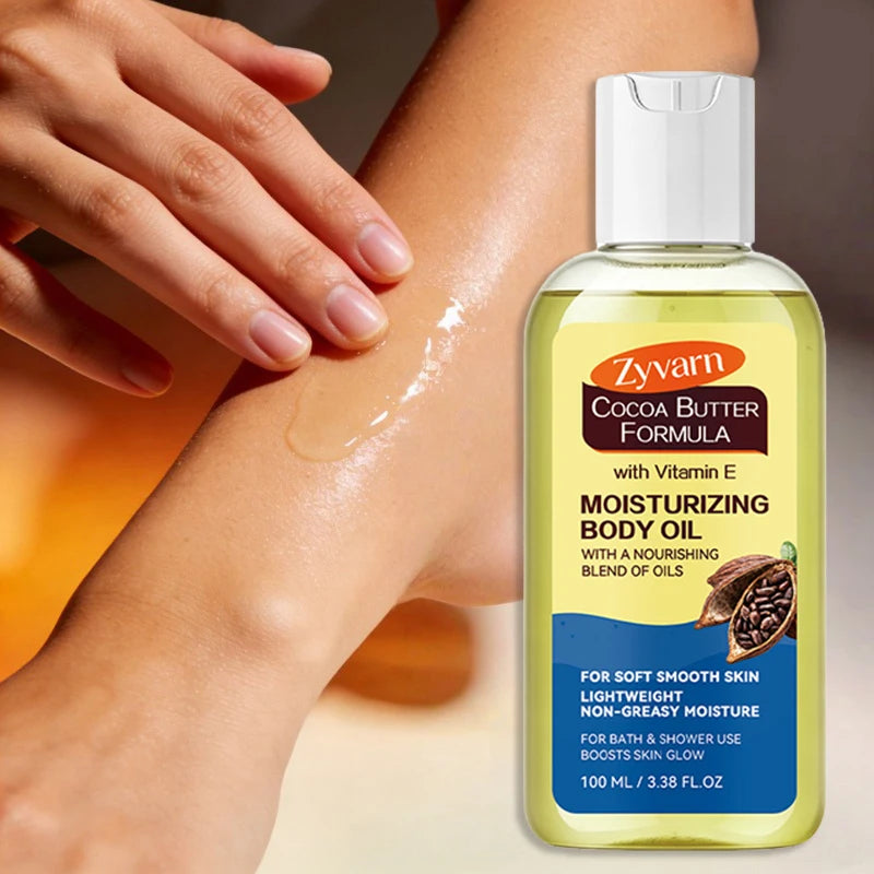 Vanilla Flavored Cocoa Butter Body Oil Quickly Absorbs Silky Light Qme