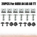 Engine engine hood screw kit, floor panel lower cover clamp accessory set, compatible with A4, A6, A8, TT Qme 20pcs