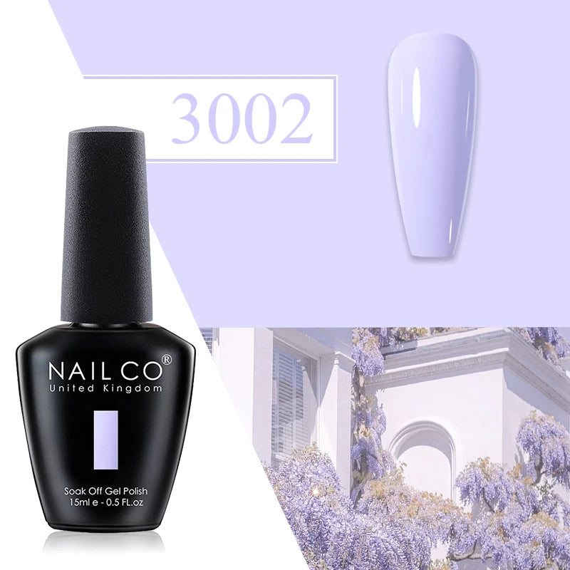 NAILCO Red Gel Nail Polish Wine Purple Semi Permanent Soak Off UV