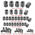 60 uds inserto de rosca de alambre M3 M4 M5 M6 M8 M10 M12 inserto de rosca de sujeción Kit de reparación de desgaste de manguito Qme 60PCS