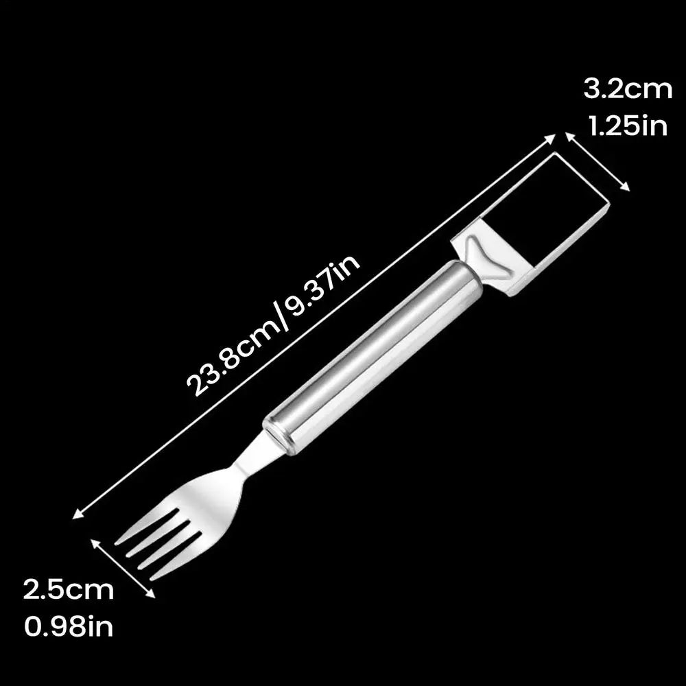 Watermelon Cutter Double Headed Kitchen Fruit Fork Stainless Steel Qme CN A