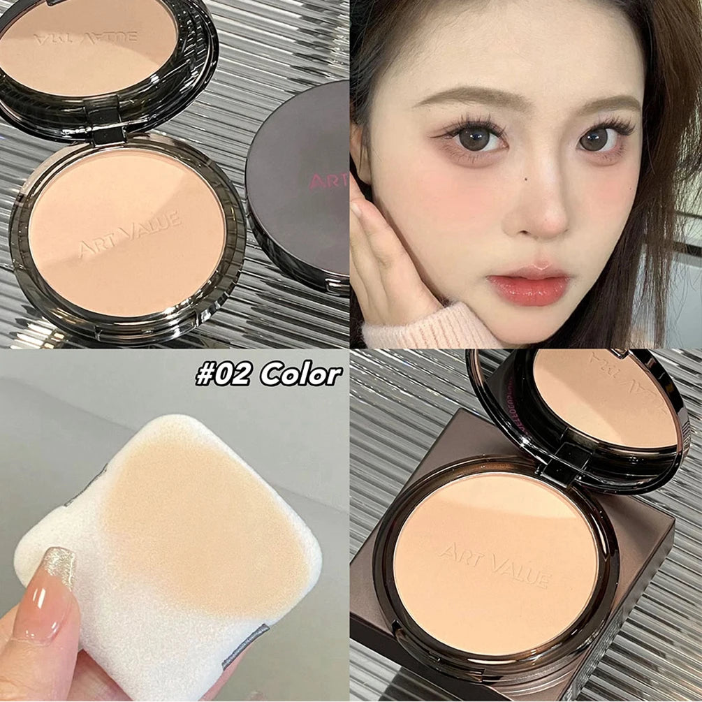 3 Colors Face Pressed Powder Long Lasting Oil Control Face Foundation Waterproof Face Powder Brighten Skin Concealer Cosmetics Qme 02