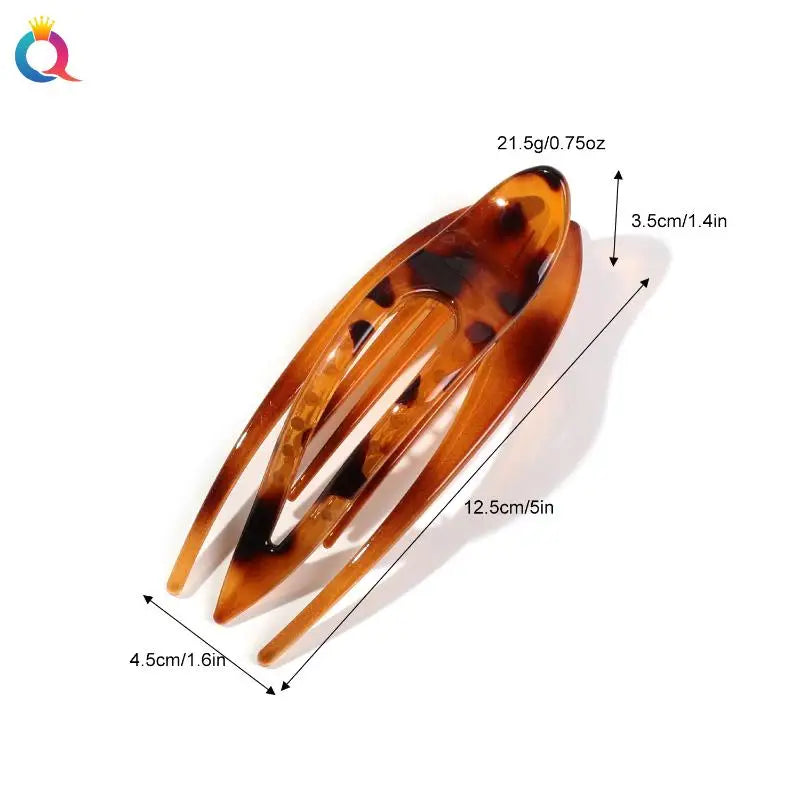 Fashion Acrylic Hairpin Duckbill Hair Claw Crab Barrette Clip Women Qme