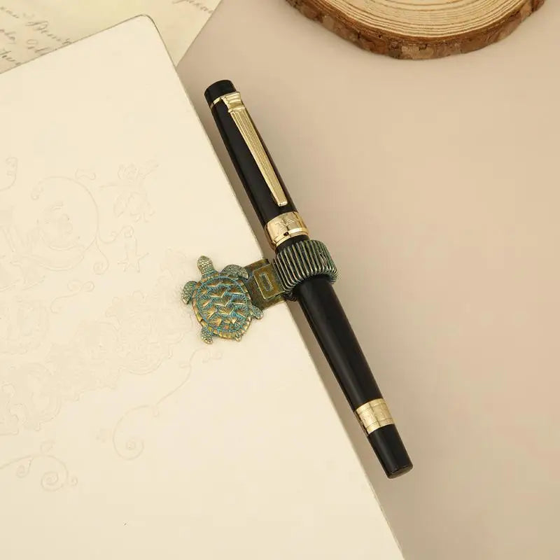 Vintage Sea Turtle Metal Pen Clip Spring Loaded Cute Design Holder Qme