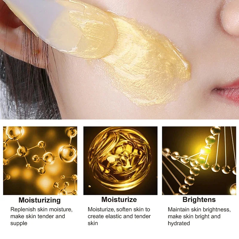 Golden Face Cream Collagen Moisturizer Moisturizing Sleeping Mask Qme