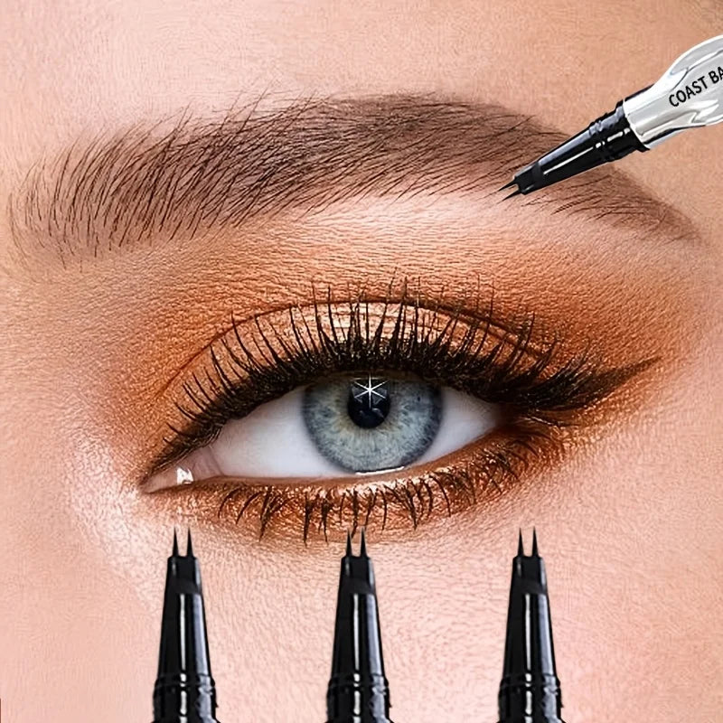 COAST BABY 2 Forks Tip Microblading Eyebrow Pen Waterproof Natural Qme