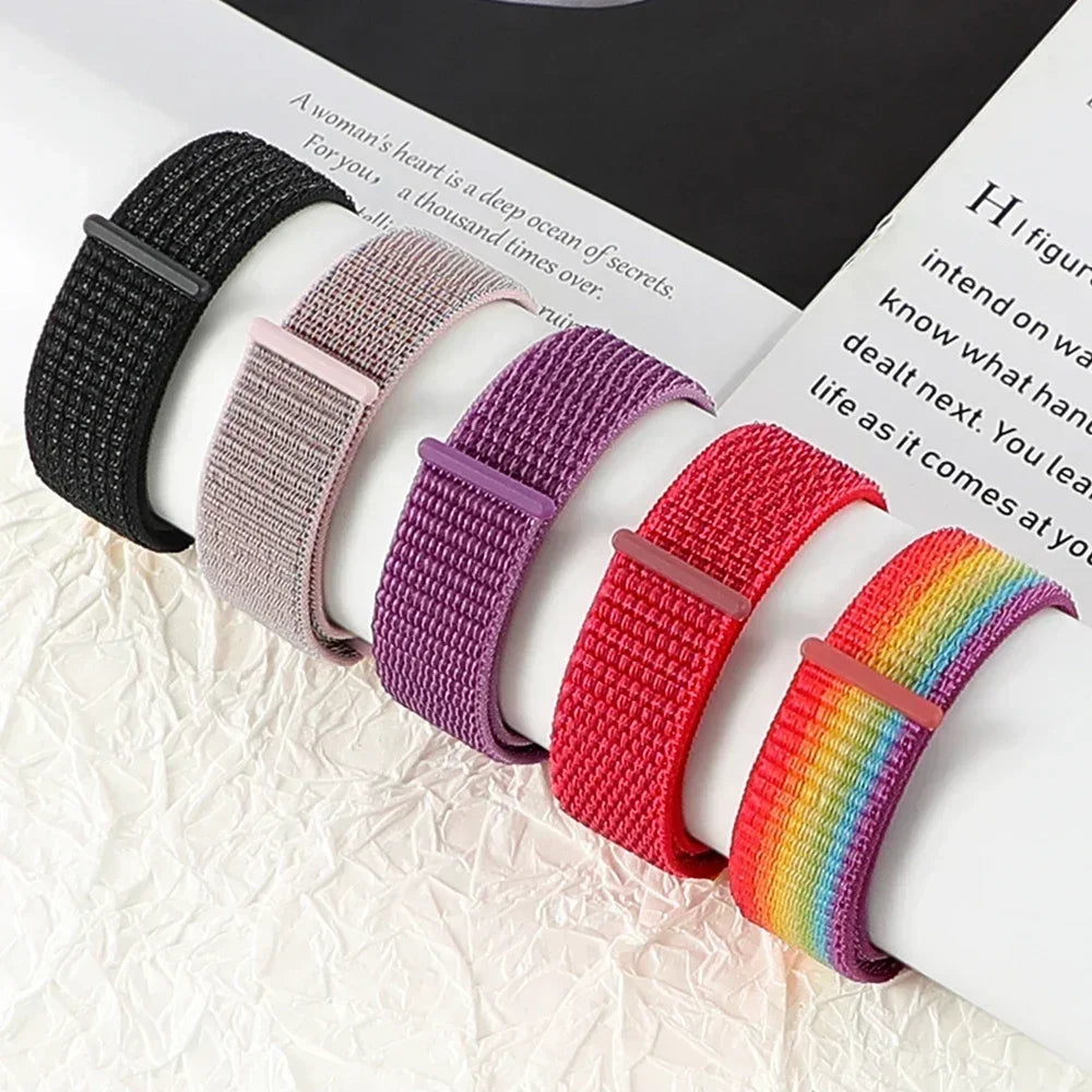 Nylon Loop For Garmin Forerunner 965 255 265 745 Bracelet For Garmin Vivoactive 4/Venu 2 3/Active/Fenix Chronos 22mm 20mm Strap Qme