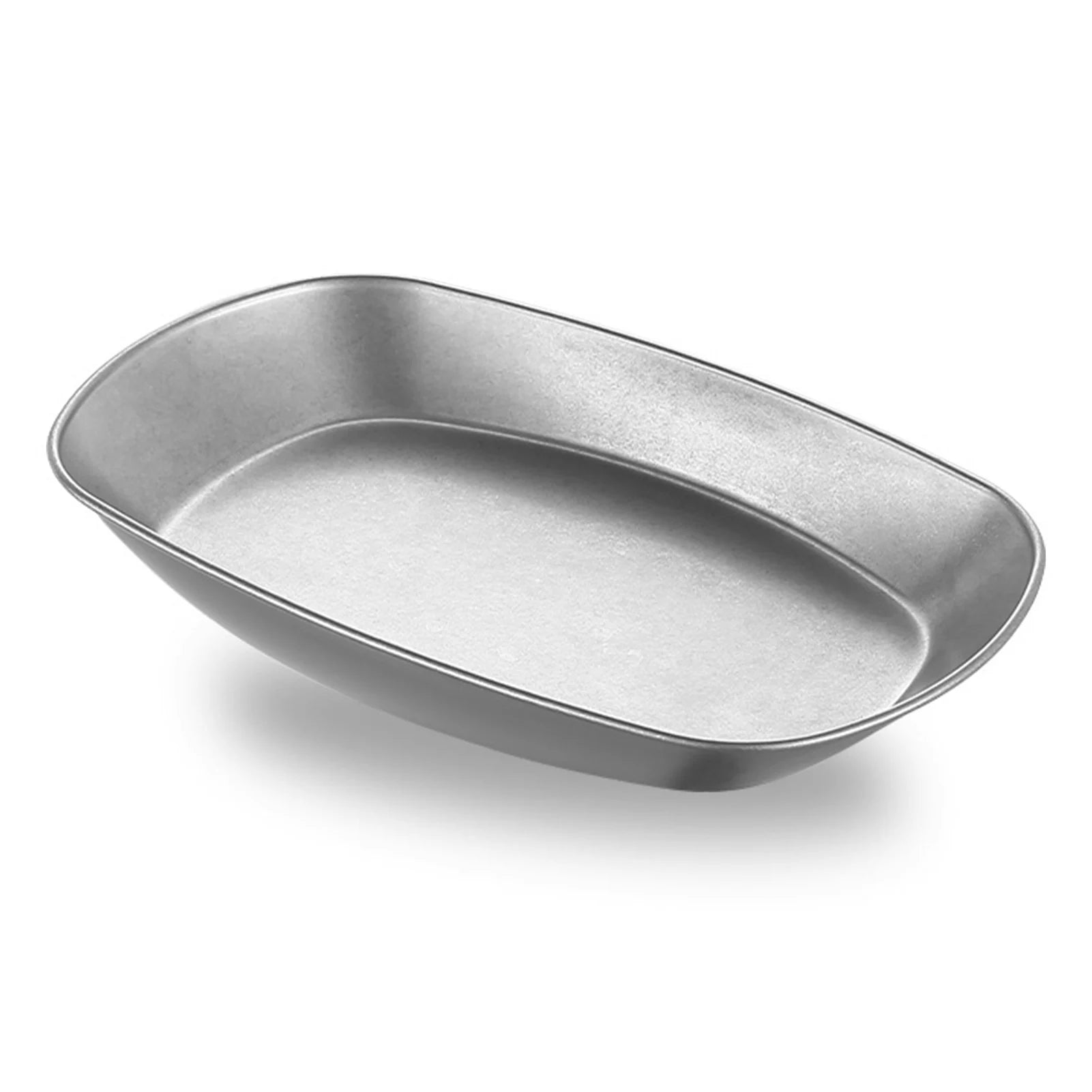 Stainless Steel Serving Plates 10 Inches Dinner Dishes Metal Camping Plate for BBQ Snack Metal Serving Plates Qme 02