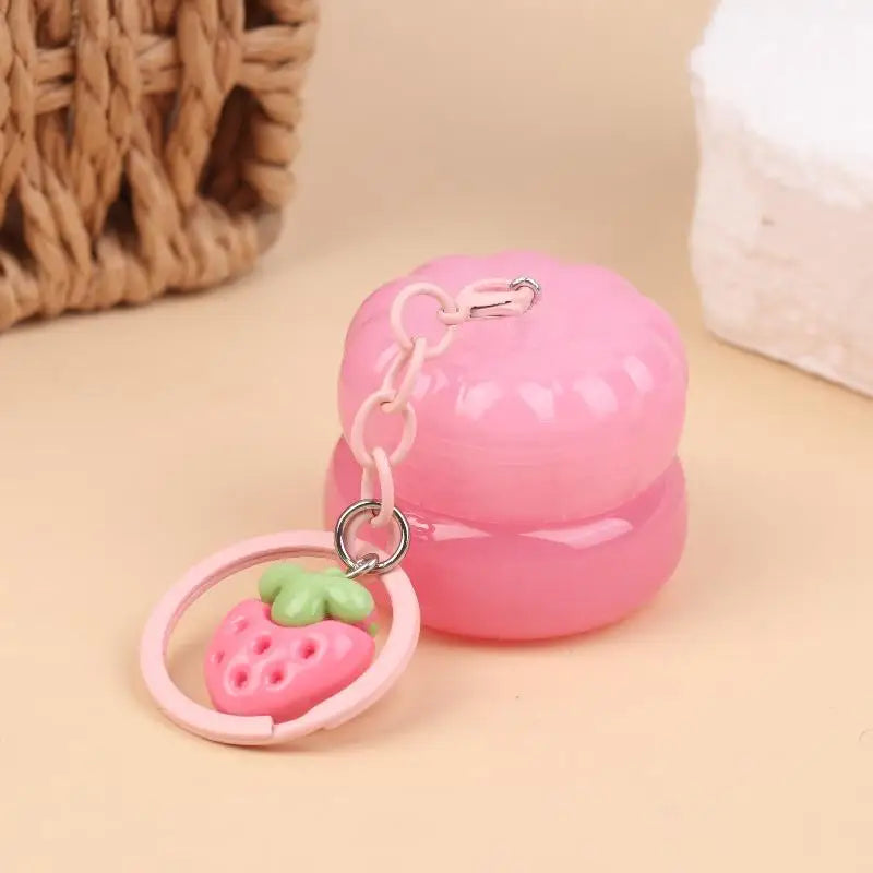 Mini Plastic Lip Balm Containers Keychain Portable Jars Mask Cream Qme