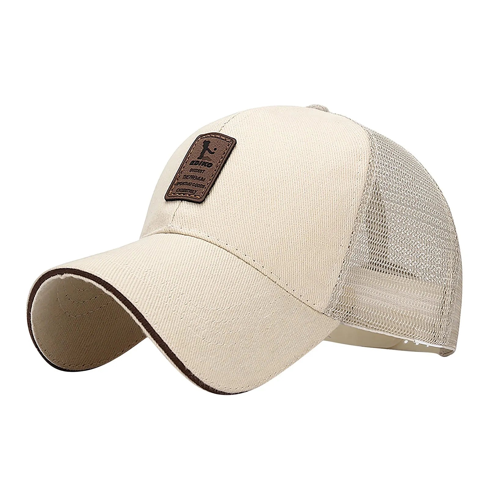 New Quick Dry Mesh Breathable Running Baseball Cap Summer Sun Protection Fishing Hat for Men Women Outdoor Running Hiking Cap Qme Beige One Size
