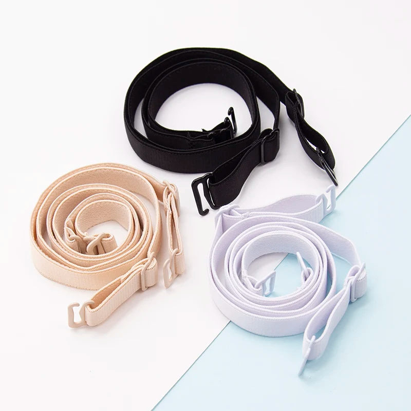 Women Slip Resistant Bra Straps Double Shoulder Elastic Brassiere Qme