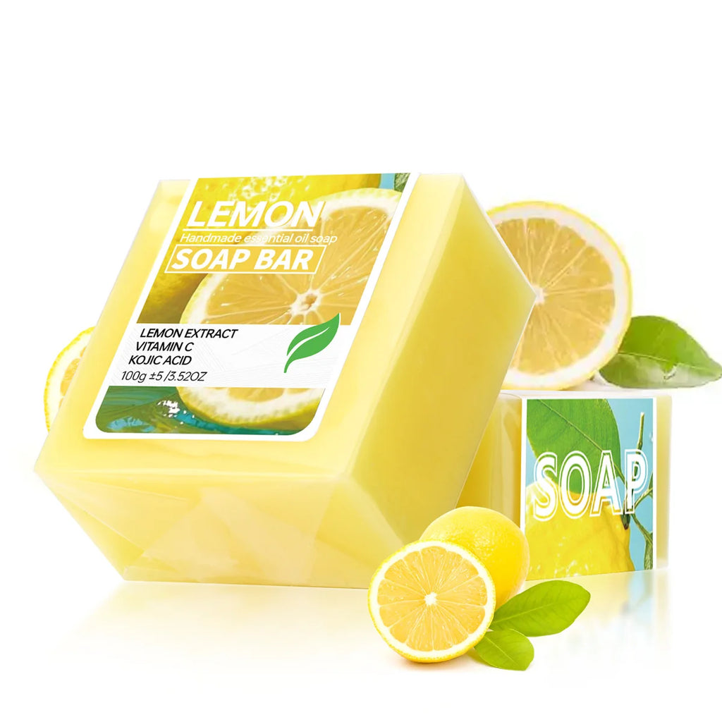 Lemon Essential Oil Soap Vitamin C Skin Brightening Cleansing Added Qme