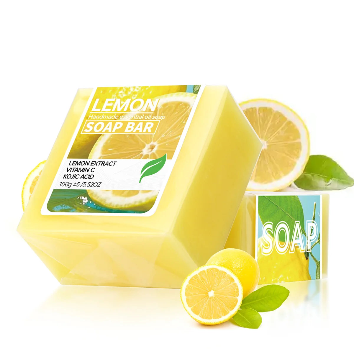 Lemon Essential Oil Soap Vitamin C Skin Brightening Cleansing Added Qme