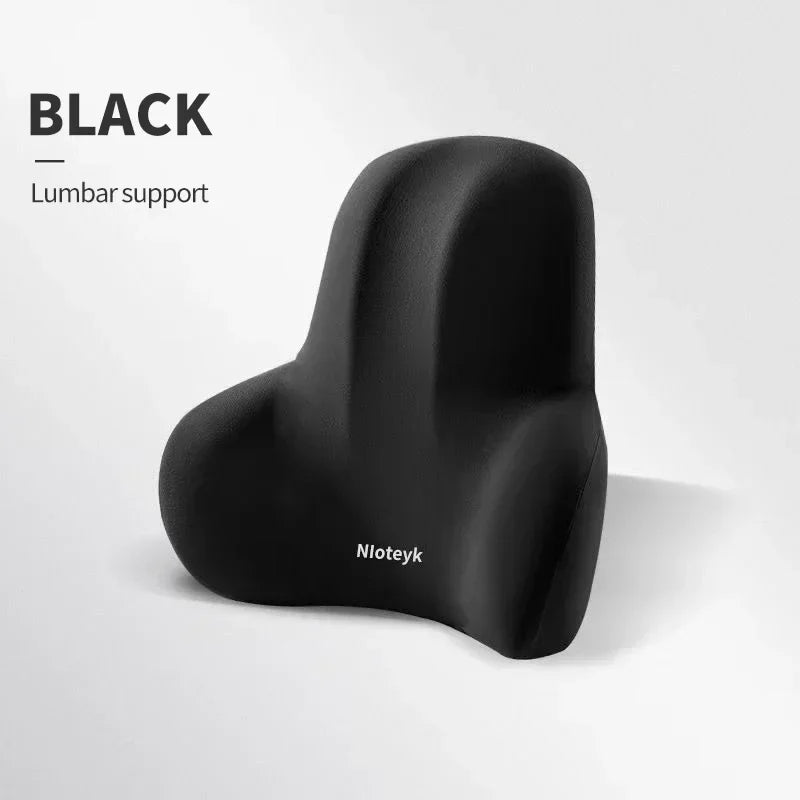 Memory Foam Car Neck Cushion Car Lumbar Support For Car Supplies Universal Neck Pillow Waist Cushion Car Seat Car Accessories Qme black waist