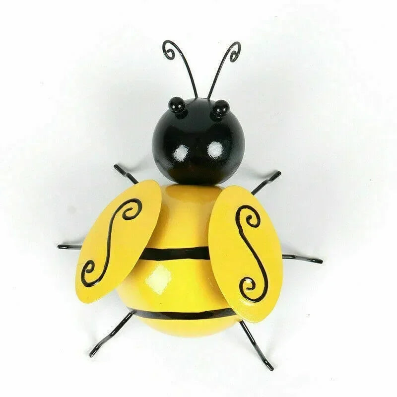4PCS Decorative Metal Art Bumble Bee Backyard Garden Accents Wall Ornament Patio Decoration Outdoor Decor Garden Statues 2023 Qme