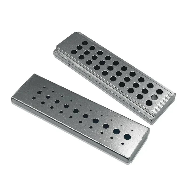 30 Holes Drilling Stakes Base,Assort Size Hole Aluminum Alloy Drill Holder Watch and Jewelry Drill Tool for Watchmakers Qme