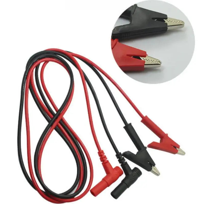 10A Crocodile Clip Electrical Test Lead Multimeter Testing Alligator Qme