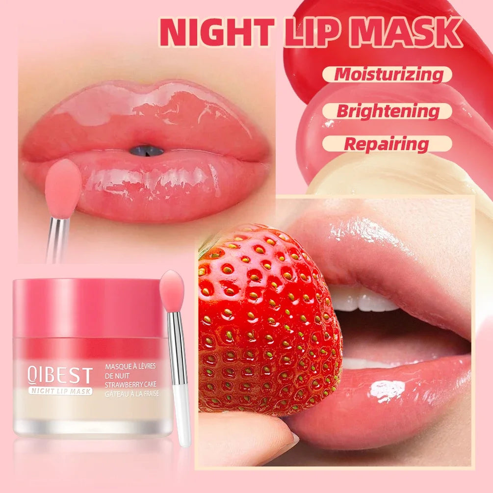 QIBEST Lip Balm Lightening Lip Sleeping Mask Gloss Oil Exfoliating Clean Moisturizer Makeup Beauty Skin Care Products Qme