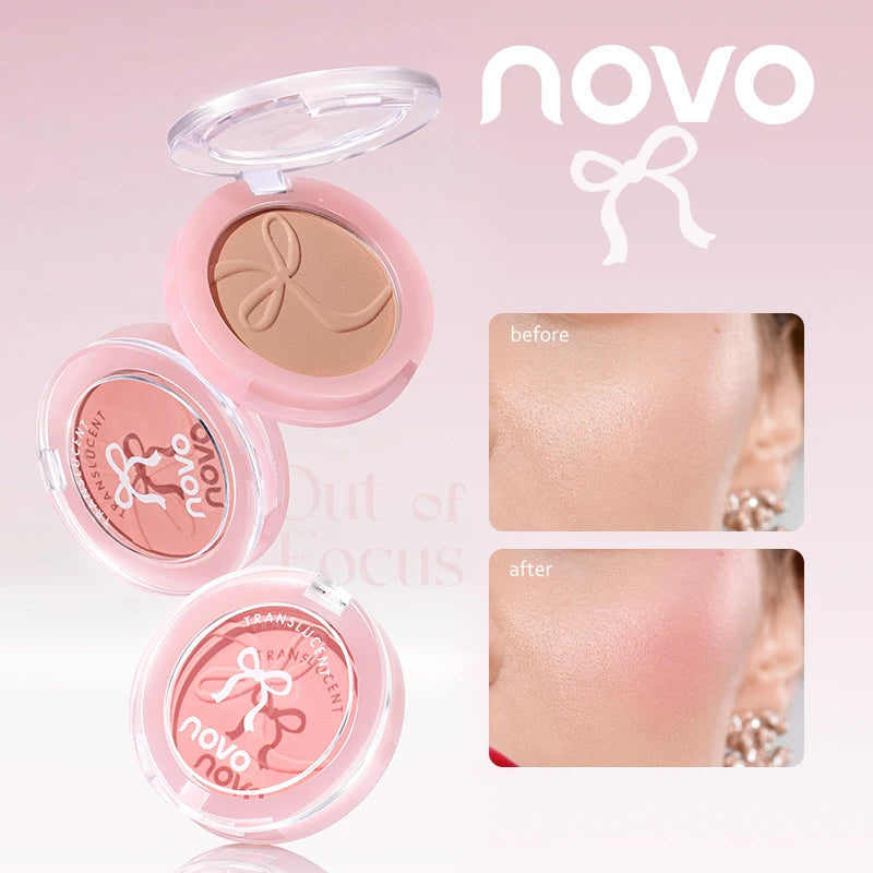 Cute Blush Powder, Lightweight & Smooth Finish, for Cheeks, Shape, Contour & Highlight Face to Create a Natural Matte Finish Qme