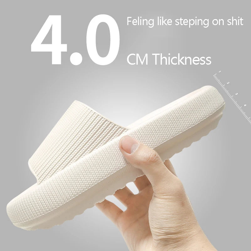 Cloud Sliders Women Men Non-Slip Bathroom Slippers Summer Soft Flip Flop Pillow Sliders Platform Pool Sliders Shower Shoes for I Qme