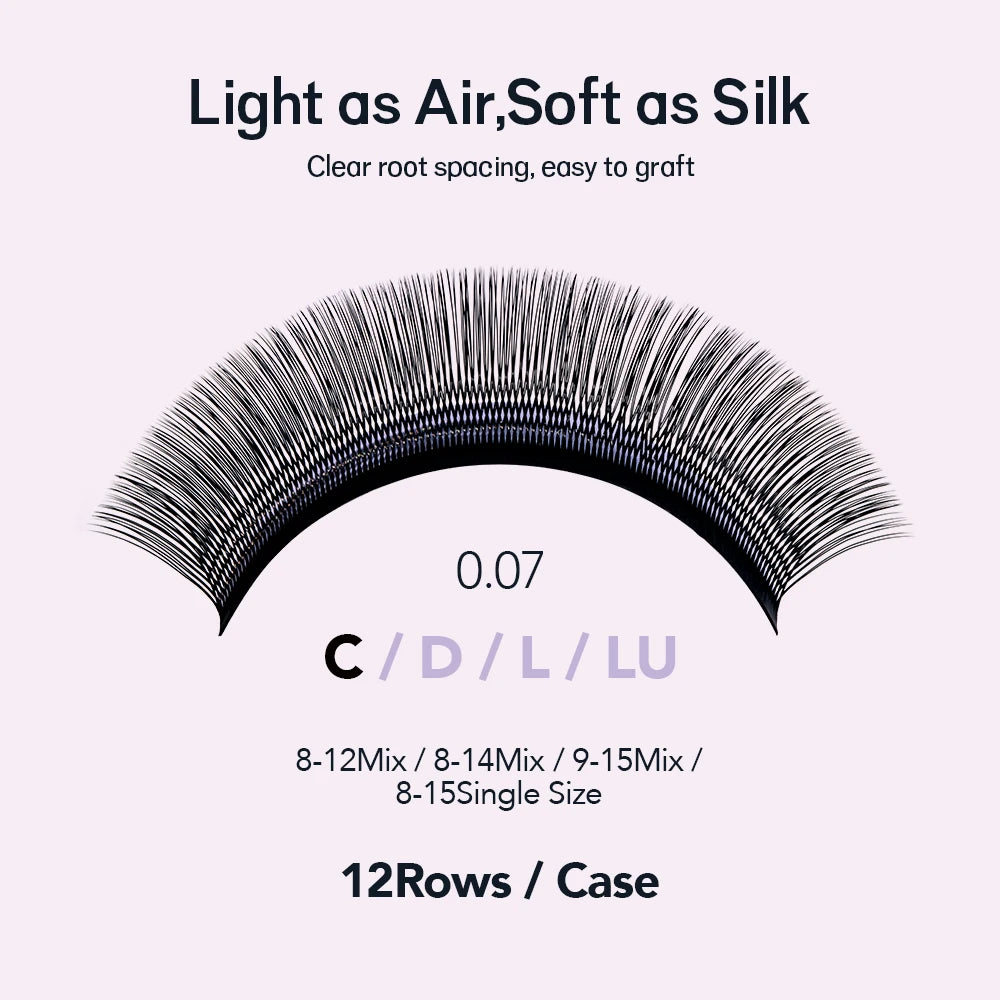 NATUHANA Premade Clover Fans Camellia U Shape Volume Eyelash Qme