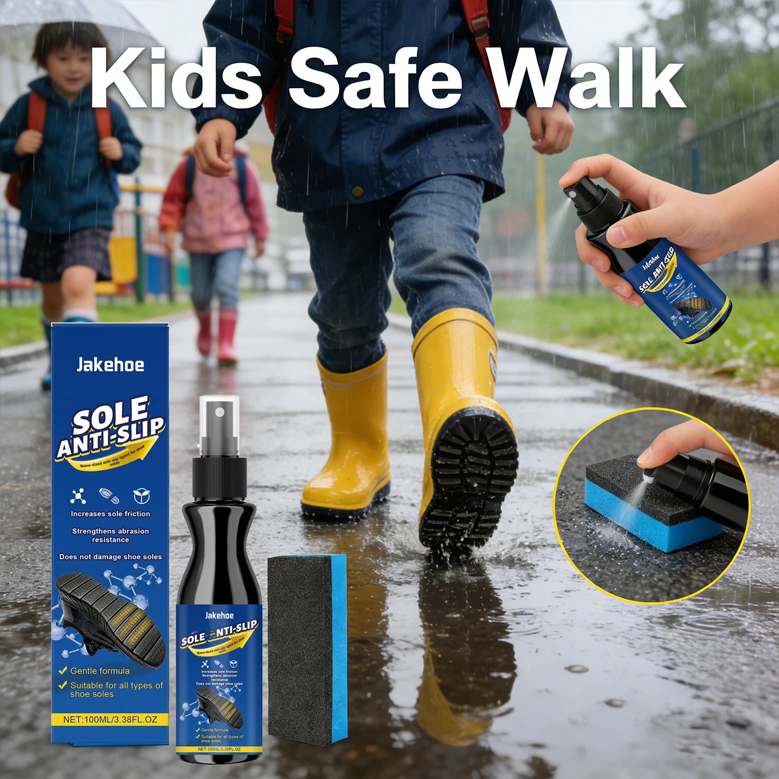 Sole Anti Slip Spray Increasing Sole Friction Strengthen Abrasion Resistance Not Damage Shoes Waterproof Shoe Anti-Skid Agent Qme