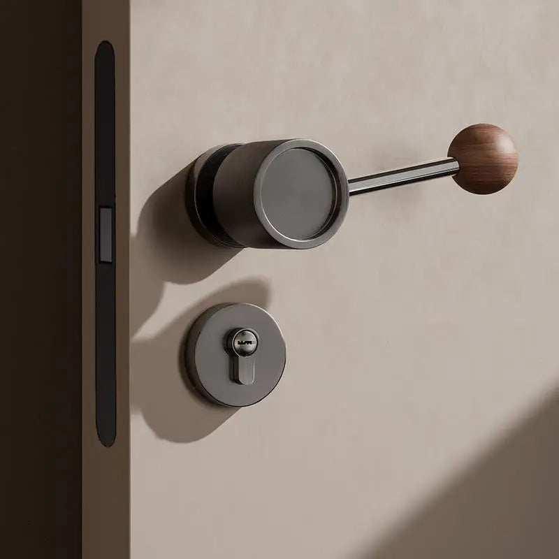 Interior Door Lock Mute Security Door Bar Modern Security Door Bar Rocker-Type Door Knobs Interior With Lock For Bedroom Or Qme