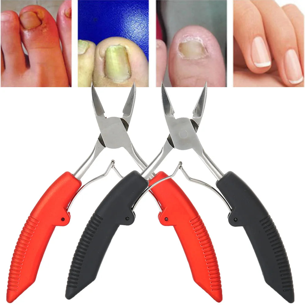 Professional Cuticle Scissors Fingernail Toenail Thick Ingrown Toe Nail Clippers Pliers Pedicure Tool Ingrown Toenail Clipper Qme