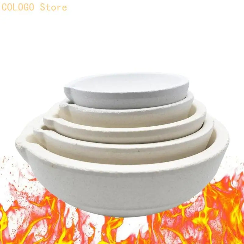 Heavy Duty Heat Resistant Dish Cup Crucible Bowl Ergonomic Pouring Qme