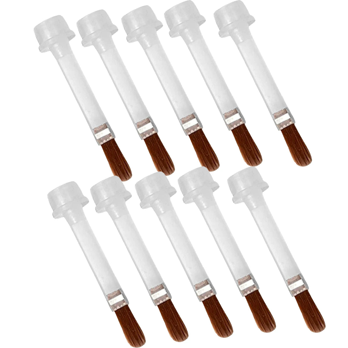 1 Disposable Nail Polish Brush Bottle Replacement Soft Bristles Qme 10PCS-curved