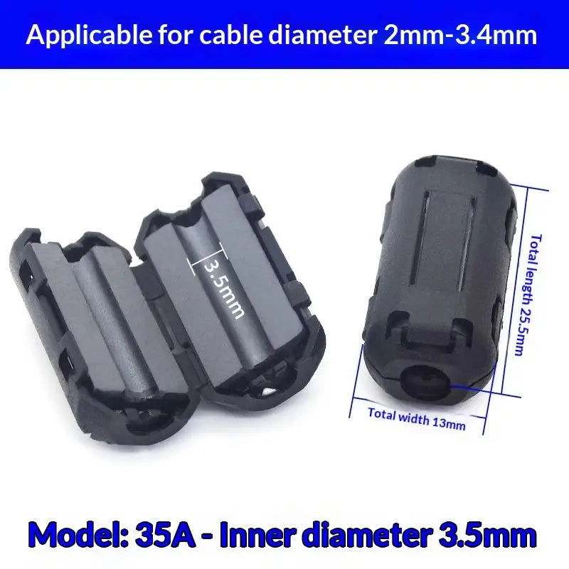 5 Ring Wiring Cable Clamp Tools 3 5- Toroidal Core Ferrite Bead Clip Qme 4mm 10pcs