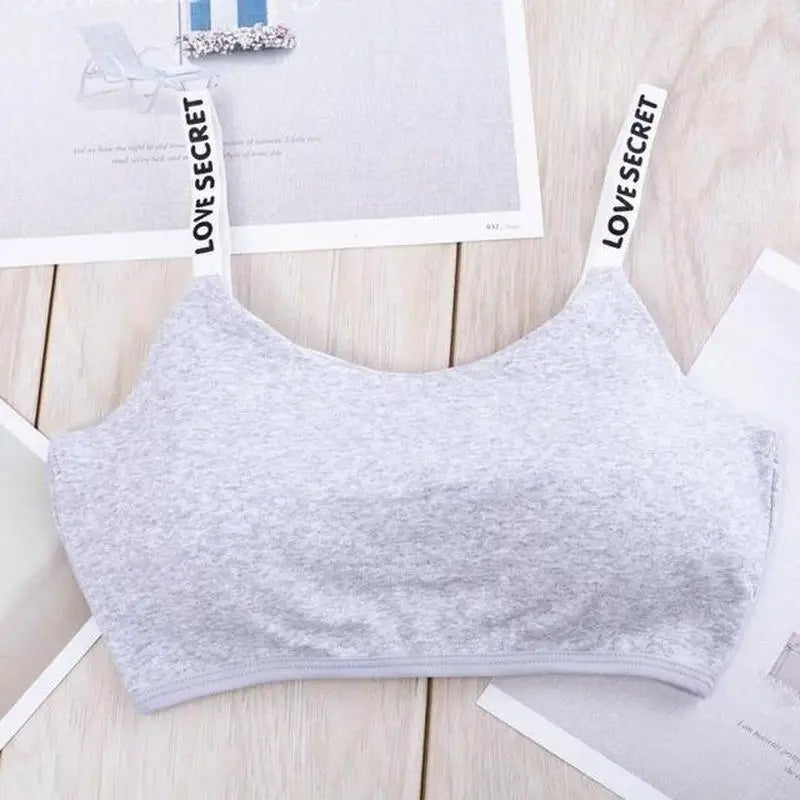 Women's Seamless Tube Bra Letter Strap Anti Exposure Sports Bralette Qme
