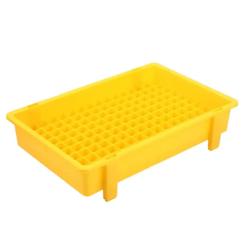 Thickened Plastic Lithium Battery Storage Box 18650 Cells Divided Qme Yellow