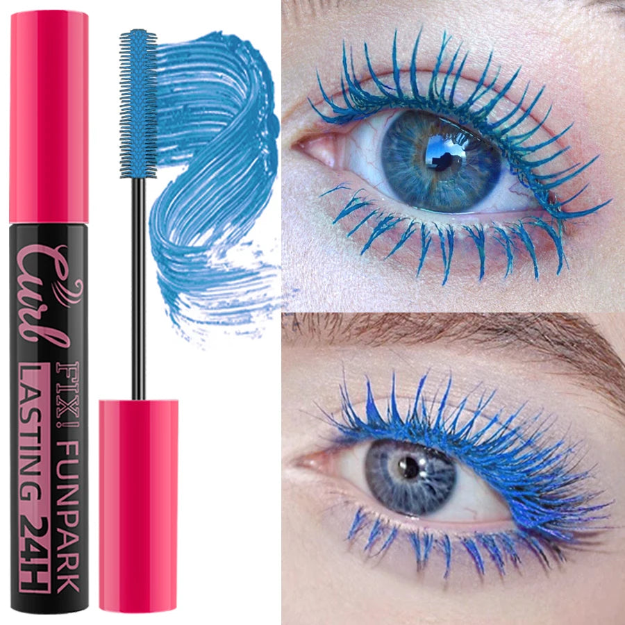 9 Mascara Thick Curl Waterproof Natural Eyelash Long Lasting Blue Qme 08