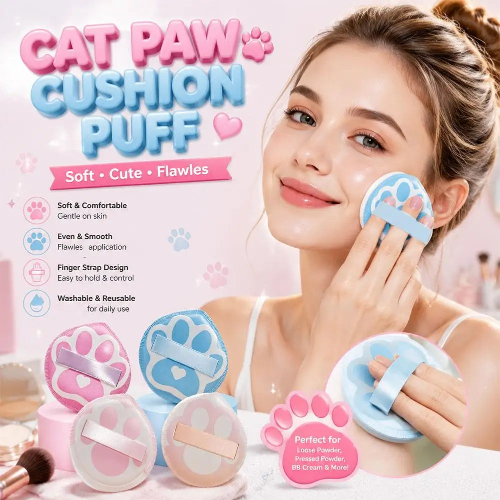 Cute Cat Claw Makeup Puff Liquid Cream Foundation Concealer Portable Qme