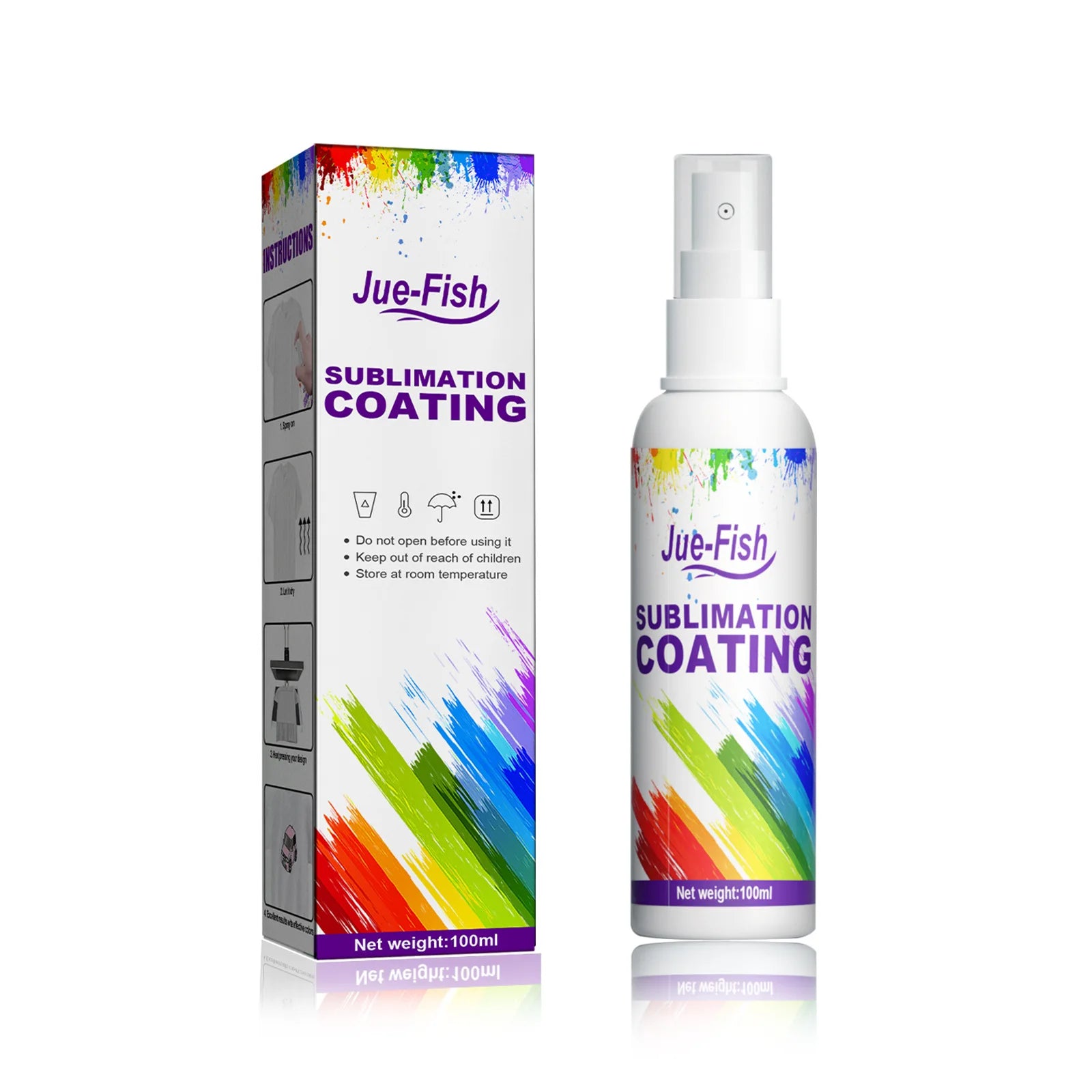 Sublimation Coating Spray T-Shirt Canvas Caps Mug Sublimating Fast Pretreatment Cotton Fabric Clothes Sublimation Coating Liquid Qme 100ml boxed