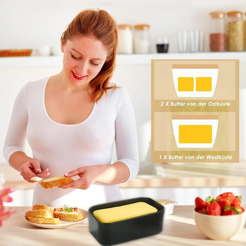 Butter Tray Holder Dishes Lid Cutter Storage Box Dishwasher Safe Qme China Mainland