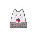 Cute Rainbow Cat Enamel Pins I HATE EVERYONE EQUALLY Funny Kitten Brooches Lapel Metal Badge Backpack Jewelry Pins Wholesale Qme style 5