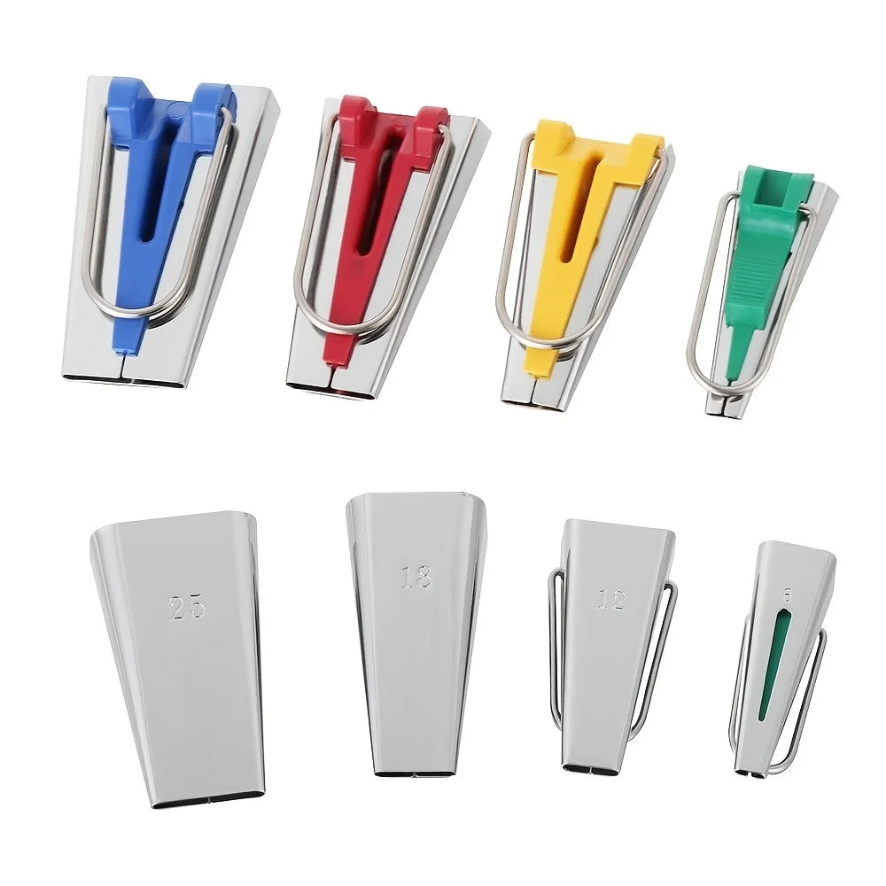 4/5pcs Set Bias Tape Maker Splicing Cloth Maker Binding Tool Overlocking Stitch Quilting Sewing Accessories DIY Craft Qme