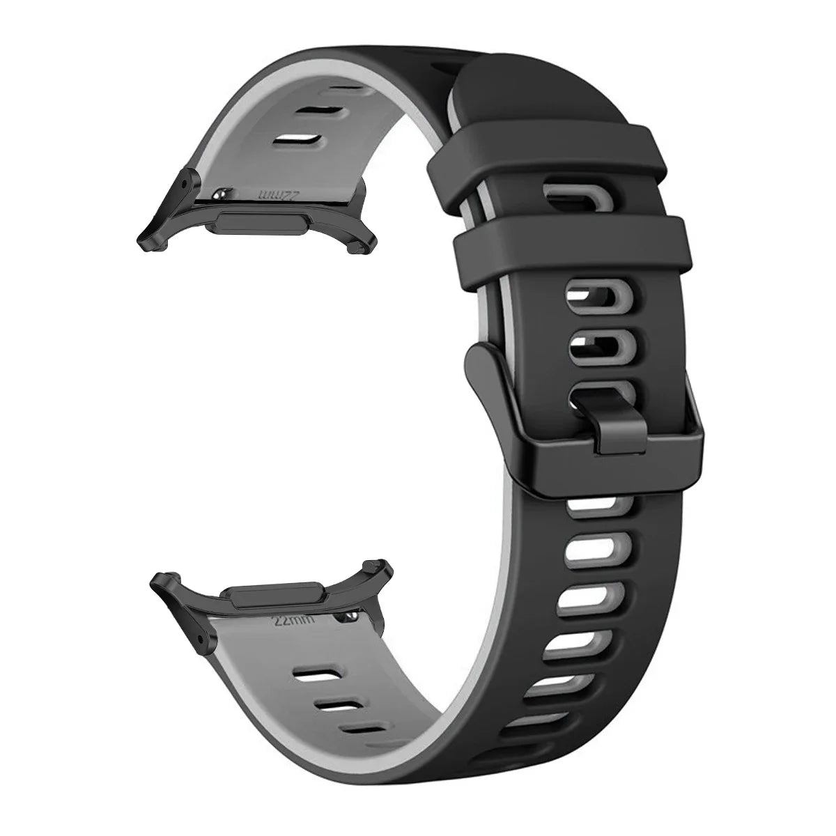 Silicone Strap for Samsung Galaxy Watch 7 Ultra 47mm No Gaps Sport Band Bracelet for Galaxy Watch Ultra 47mm Wristband Watchband Qme Black Grey Galaxy Watch 7 Ultra
