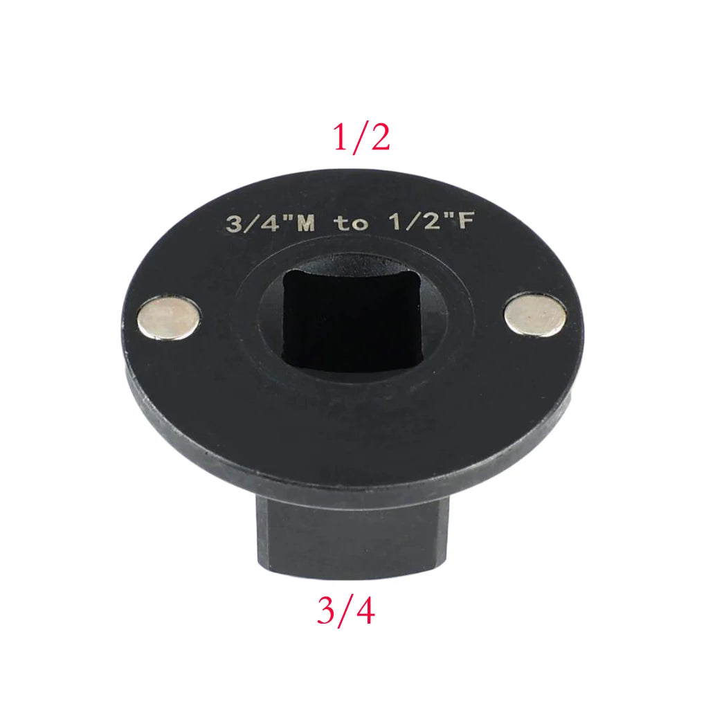 1x Low Profile For Impact Driver Socket Adapter 3/4 To 1inch 1/2 To 3/4 3/8 To 1/2 Power Tools Accessories Workshop Equipment Qme 12.7 to 18.7mm