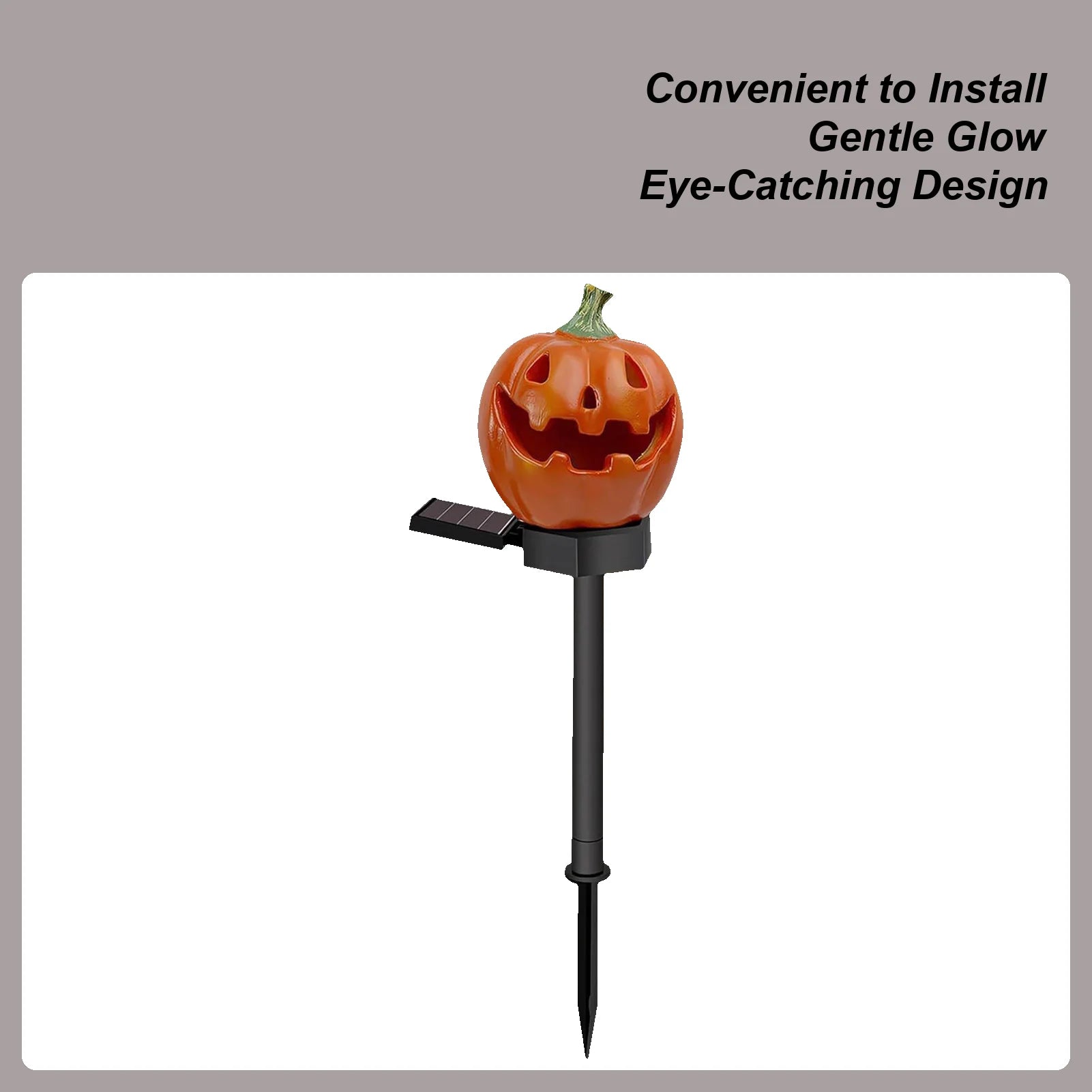 Stake Lights Solar Powered Pumpkin Shape Pathway Halloween Lantern Qme