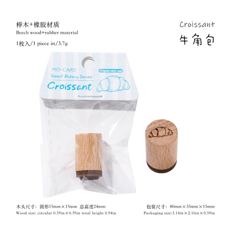 1 pc Vintage Coffee Bread Wooden Rubber Stamp Bottle Shape DIY Decor Scrapbooking Albums Wood Seal Daily Planner Stationery Qme C
