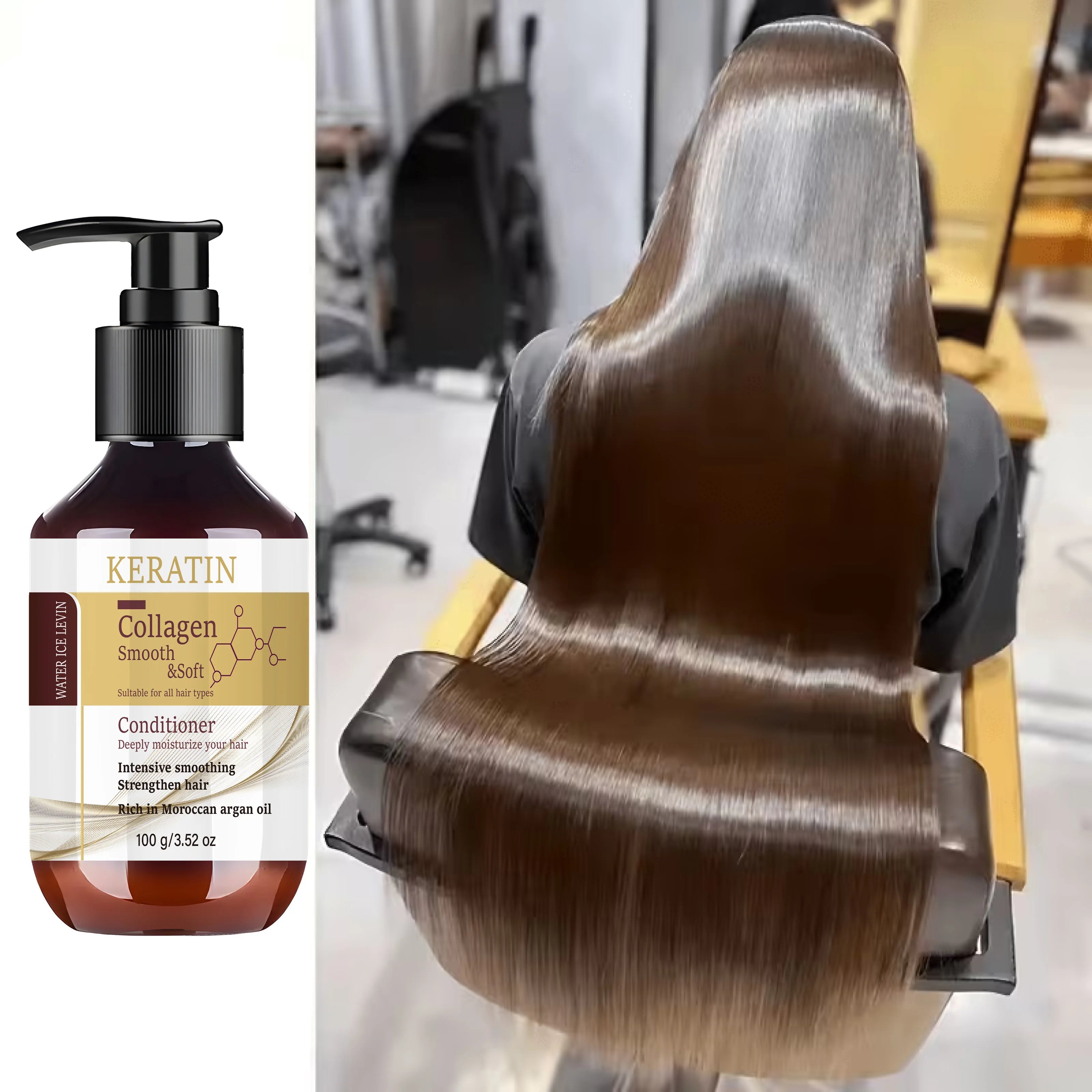 All Hair Type Keratin Collagen Conditioner, Rosemary Argan Oil Intensive Smooth Strengthen Hair Care Qme