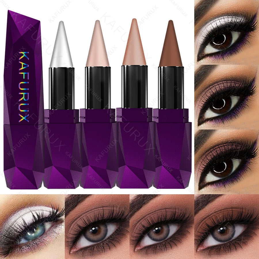 4 Colors Matte Eyeshadow Stikc Eye Shadow Pen Waterproof Nude Makeup Qme