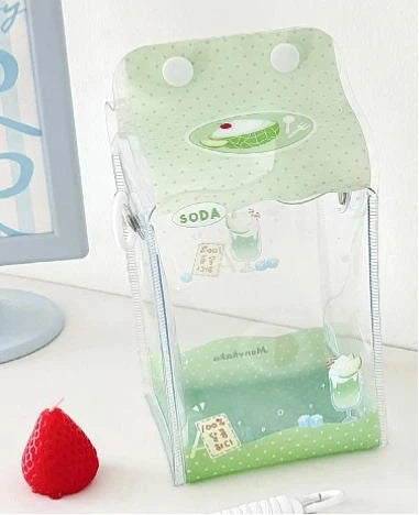 Cute Cartoon Toy Bag PVC Badge Display Portable Decorative Bag Qme